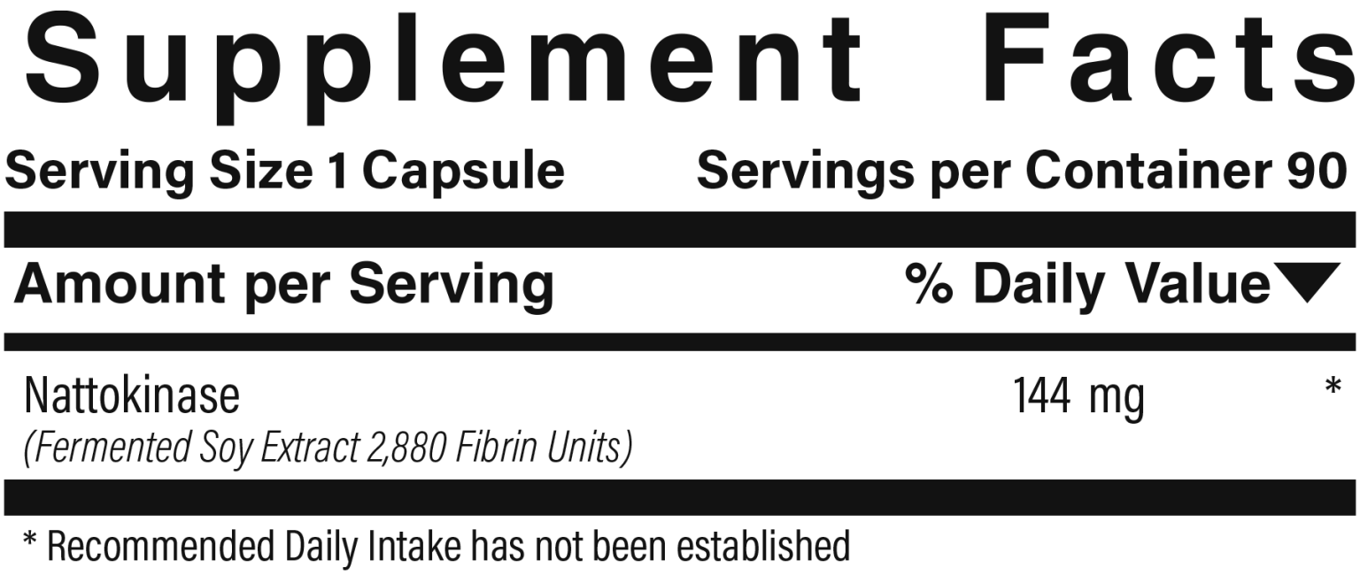 Nattokinase Supplement Facts