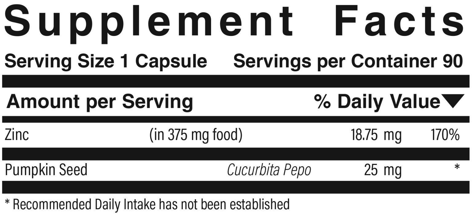 Zinc Complex Supplement Facts