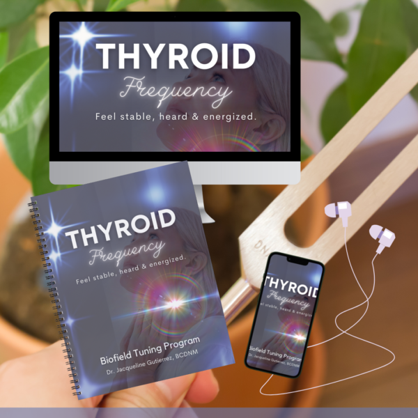 Thyroid Frequency-Picture of the Workbook, phone, computer