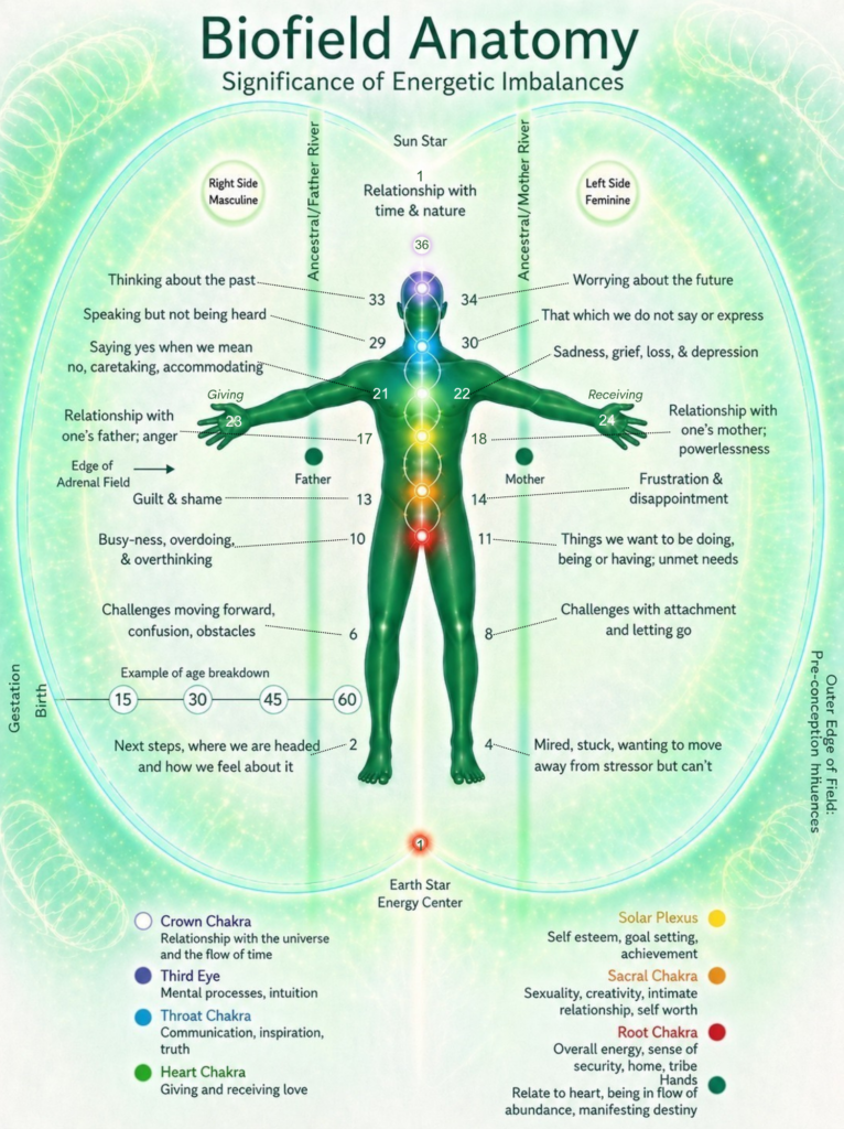 Biofield anatomy Front side
